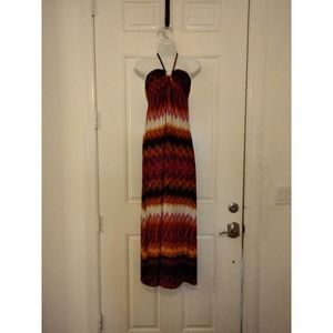 Heart soul halter Maxi Dress women size medium.